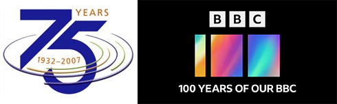 BBC anniversary logos
